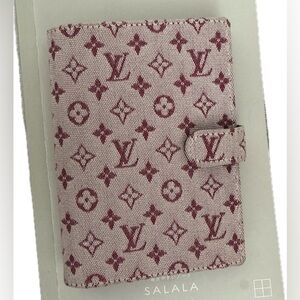 Louis Vuitton Burgundy Mini Lin Monogram Agenda PM Cover